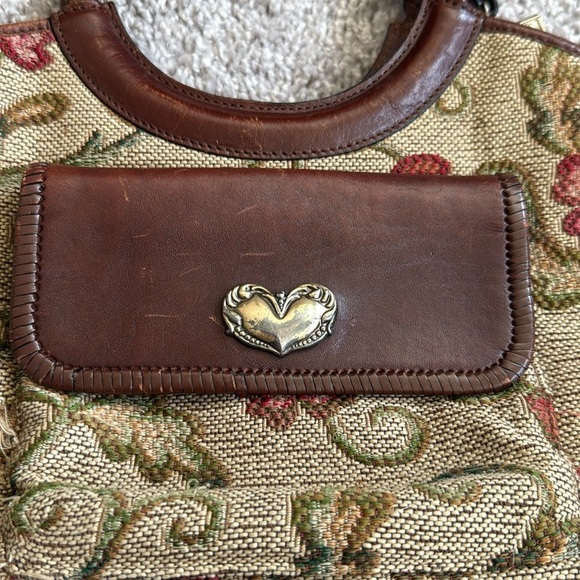 Fossil Tapestry Floral Patterned Brown and Tan Handbag - Picture 3 of 8